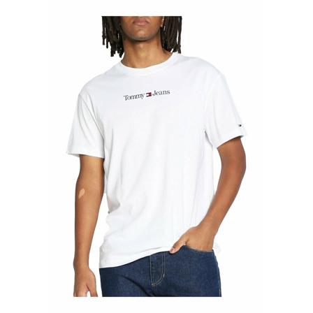 Tommy Jeans, Short Sleeve Shirts Wit, Heren, Maat:L