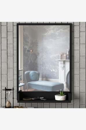Hanah Home - Spejl Costa - Sort - Store spejle - Fra Homeroom