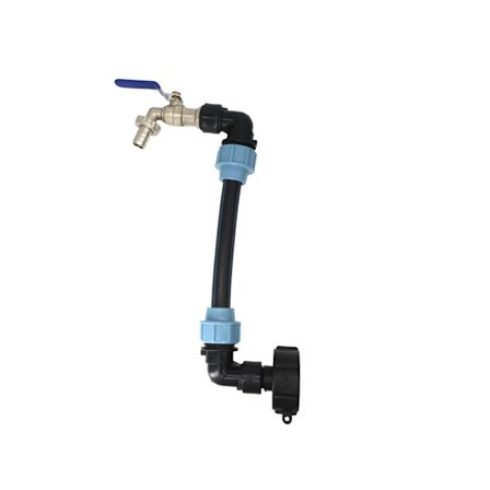 Svanehals til tank, sort, 25cm