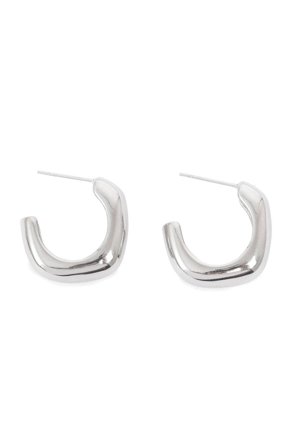 Soft Square Hoops Silver