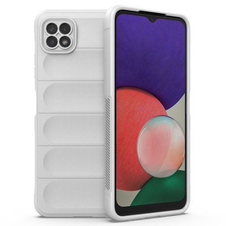 Blødt grebsformet cover til Samsung Galaxy A22 5G - Hvid
