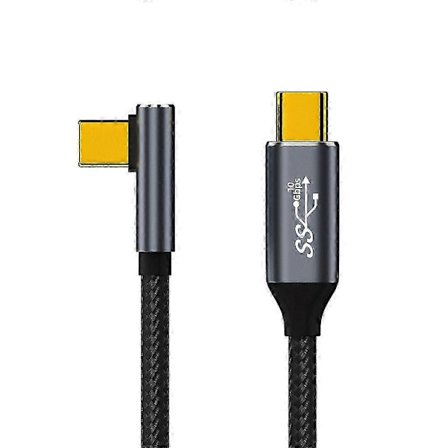 Type-C USB-C Snabbladdning USB C till C Kabel 90 Grader 100W Kabel 4K60Hz Videoutgång Snabbladdningskabel 10Gbps