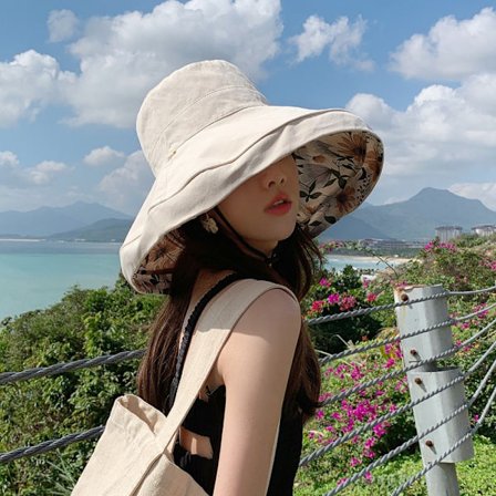 Kvinnor Solskyddshatt Bucket Hats BEIGE