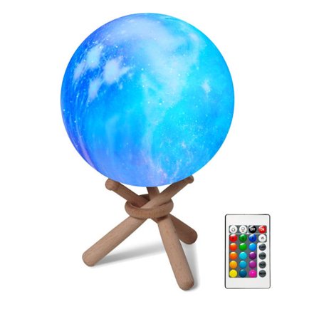 Månelampa, Growiner 3D Månelampa 3,9 tum Galaxy Lampa Presenter Till Årig Flicka Jul Födelsedag Tonåring
