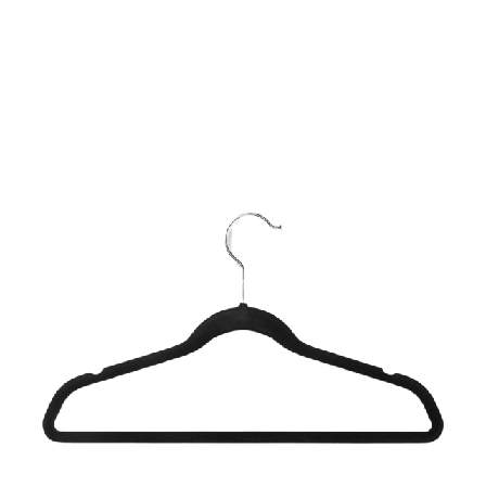 Åhléns Home Galge med flockad yta, 5-pack Galgar & hängare Svart ONESIZE