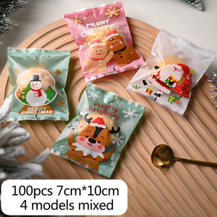 100 kpl Santa Cookie Hot Seal -pusseja käsintehdylle candy Nougat Bisille B