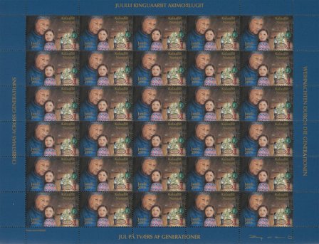 Grønland - Julemærkeark 2019 - Takket - Ufoldet