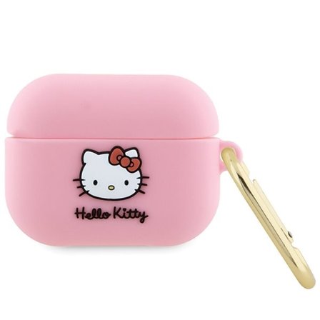 Hello Kitty Silikoni 3D Kitty Head kotelo AirPods Pro - vaaleanpunainen - vaaleanpunainen