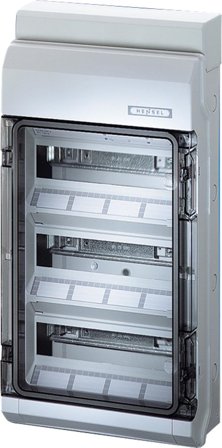 Hensel KV 3536 Normkapsling 3 rader, sluten 12 moduler, Elfördelning & strömförsörjning