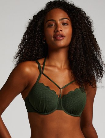 Hunkemöller Scallop Pd - Khaki green - B x 80