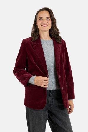 B. COPENHAGEN - Blazer - Bordeaux - Fløjl