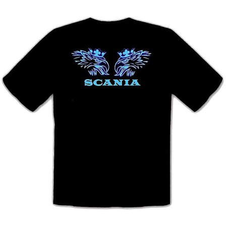 Scania Trucker Lastbil Bil Logo Sort T-shirt Style 0372