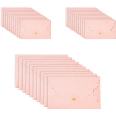 Rosa Kuvert, 30 Stycken Kraft Kuvert Bröllopsinbjudan E,ZQKLA