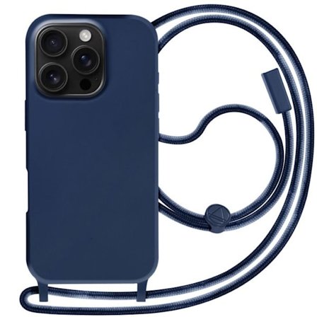 Coque Cordon Semi Rigide Soft touch för iPhone 16 Pro Max Mörkblå