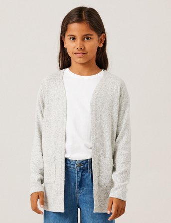 name it Nkfvicti Ls Knit Card L Noos - Grey - 92