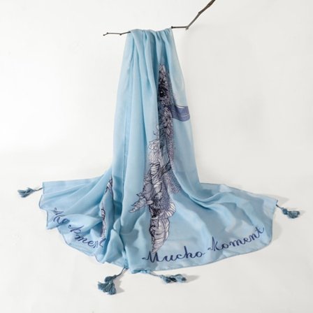 70 x 35 Kvadratisk Silkelignende Hår Tørklæde Hoved Sove Wrap Satin Hovedtørklæde, Blå-1