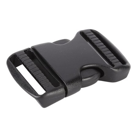 5 stk. hurtigudløser spænde, plastik, dobbelt justerbare remspænder, erstatning DIY håndværk til rygsæk, sort, til 25 mm bred rem