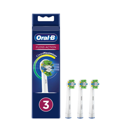 Oral-B Floss Action CleanMaxi Tandborsthuvud, 3 st Munhygien Unisex