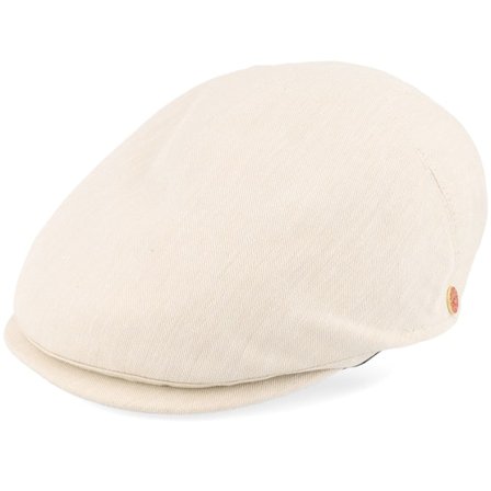 Mayser - Beige flatcap Czapka Z Daszkiem - Sidney Superior Beige Flat Cap @ Hatstore