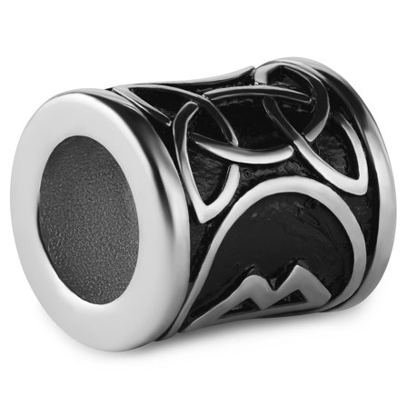 Anillo para barba con runa de abedul vikinga para hombres - Anillos y cuentas para barba