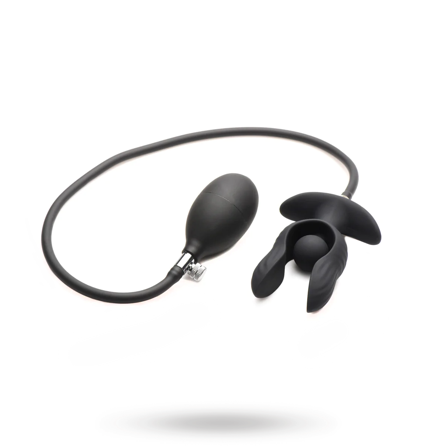 Dark Pearl Inflatable Vibrating Butt Plug With Remote Control - XR Brands