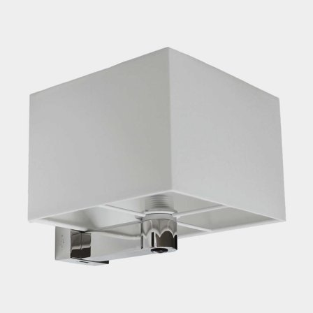 Skottlampa Casolux Wallis Large, rostfritt stål, LED, 10 - 30 V, 1.5 W, med USB-uttag + touch + kvadratisk skärm