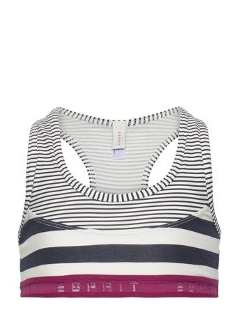 Striped Bodice Top Made Of Stretch Cotton Blue Esprit Bodywear Kids