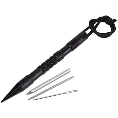 Armbånd Fallskjerm Snor Strikkepinner Piggsett Aluminium DIY Vevverktøy Svart 4stk/sett