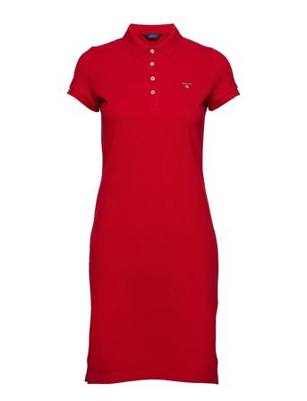 Original Pique Ss Dress Dresses T-shirt Dresses Rød GANT