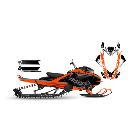 Dekalkit SweTown Ledan Oransje-Svart - Lynx Xtrim RE 3500 850 E-Tec 2018-2018