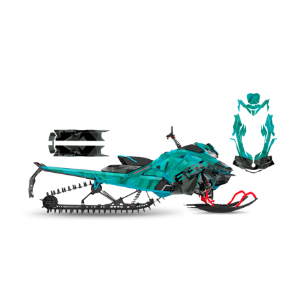 Dekalkit SweTown Ambit Turkis - Ski-Doo Summit SP 850 E-Tec 146 2018-2022