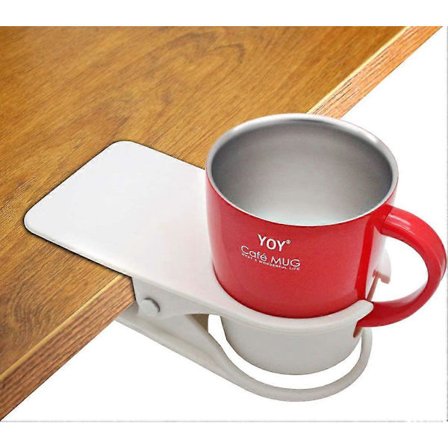 {xjxj}Clip-on Drikkeflaskeholder til Bord Skrivebord Hvid