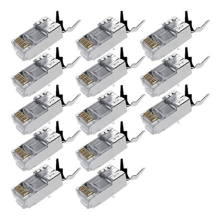 20 kpl CAT7 Metallisuojattu RJ45-liitin Ethernet-kaapelin pistoke CAT 7 Suojattu RJ45-liitin[D]