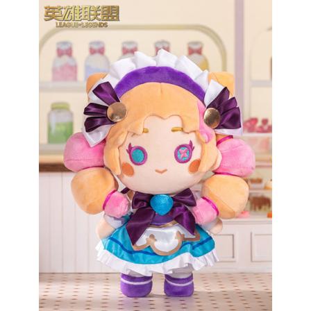 28cm Geniune League Of Legends Coffee Sweetheart Gwen Anime Figur Plysj Action Bomull Myk Plysj Samleobjekt Dekor Rom Gaver A