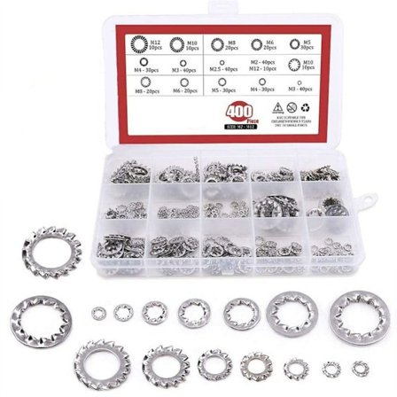 400 kpl lukkoaluslevyjä, ulkoinen lukkoalussarja