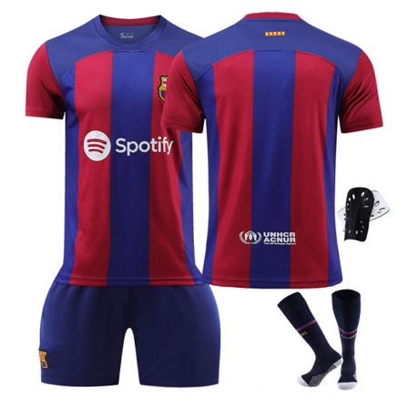 23-24 Barcelona hemtröja nr. bältestrumpaskydd no number socks Protector 18