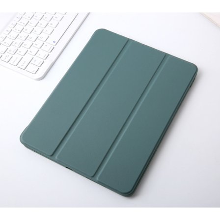 Stilrent fodral för iPad 10 10.9" Pine Green med pennhållare i läder