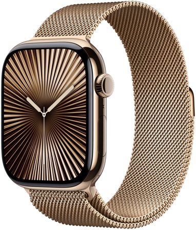 Apple Watch 10 46mm GPS+4G Titan Milanese Loop S/M Gold/Gold