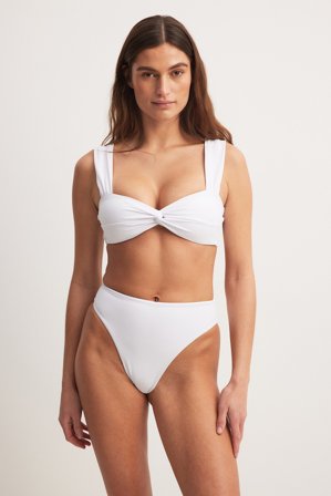 Danielle Copperman x NA-KD Culotte de bikini taille haute - Bikinis - Blanc - S