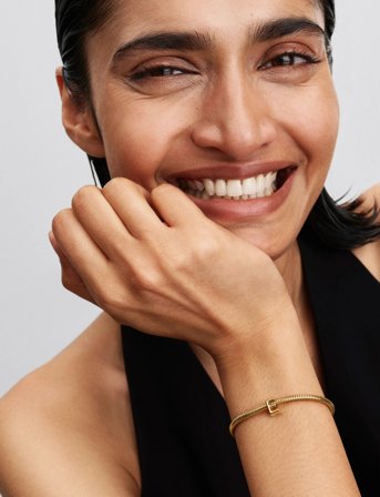 Pandora Letter E 14K Gold-Plated Charm - Gold - ONE SIZE