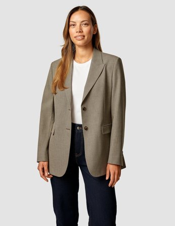 Shaping New Tomorrow - Female - Essential Blazer - Latte - Regular - Size XXXL