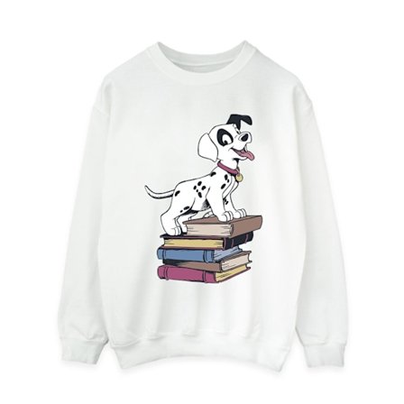 Disney Womens/Ladies 101 Dalmatians Books Sweatshirt S Vit