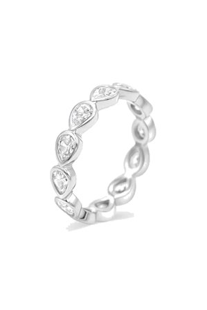 Diamond Band Ring Drop Silver 52