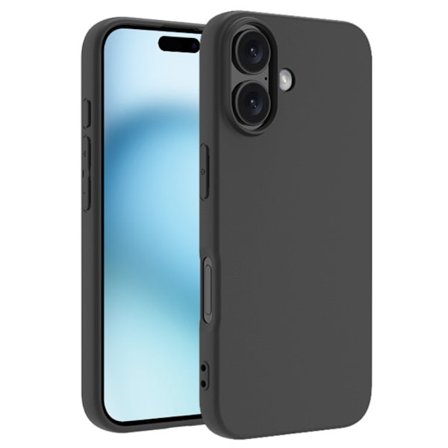 SKALO iPhone 16 Matte Black Ultra-tynd TPU Cover