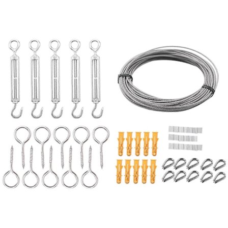 56 st En Tråd Kabelräcke Vajer Stängsel Rulle 15m PVC-belagd Kraftig Mindre Ståltråd