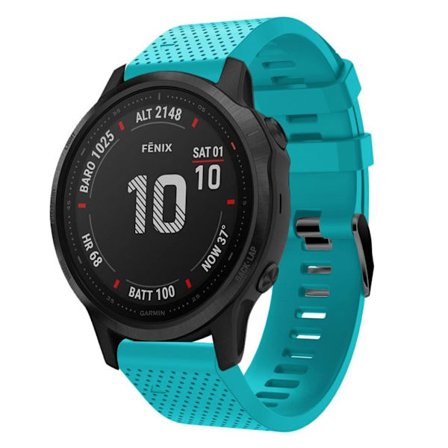 Garmin Fenix 6S klockarmband i silikon - Mörkgrön