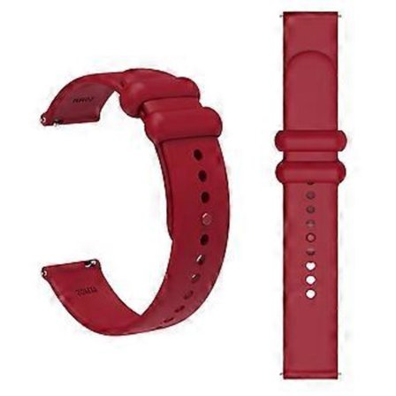 Kompatibelt för Garmin Venu 3S / Forerunner 265S Klockarmband 18mm Silikon Ersättningsarmband (Vinröd)