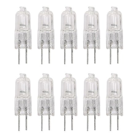 10 st G4 halogenlampor 10W varmvit