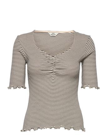 2X2 Cotton Stripe Tinna Tee Patterned Mads Nørgaard