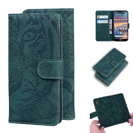 Til Nokia 4.2 Tiger Prægning Mønster Horisontal Flip Læder Etui med Holder & Kort Slots & Wallet{yh}